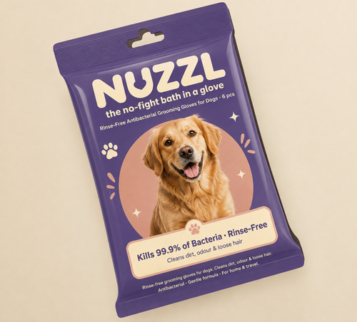 NUZZL Bath Gloves — the no-fight bath in a glove